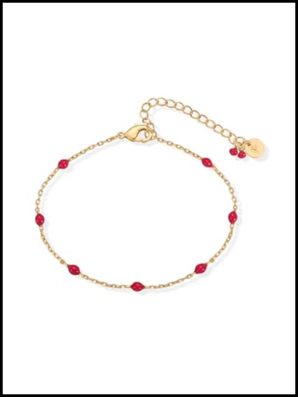 PAVOI 14K Gold Plated Beaded Link Bracelet Women Dainty